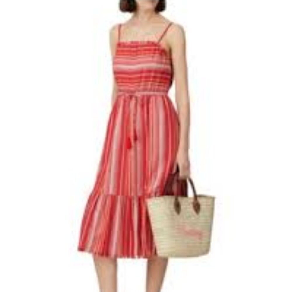 Greylin Size Xs Midi Length Sundress, Fringed Hem… - image 2